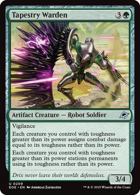 Tapestry Warden card from Edge of Eternities