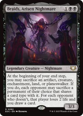 Braids, Arisen Nightmare card from Commander: Edge of Eternities