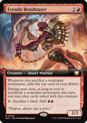 Evendo Brushrazer (Extended Art) card from Commander: Edge of Eternities