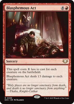 Blasphemous Act card from Commander: Edge of Eternities