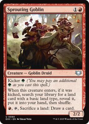 Sprouting Goblin card from Commander: Edge of Eternities