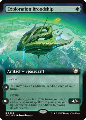Exploration Broodship (Extended Art) card from Commander: Edge of Eternities