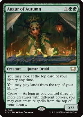 Augur of Autumn card from Commander: Edge of Eternities