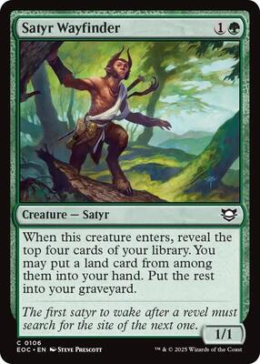 Satyr Wayfinder card from Commander: Edge of Eternities