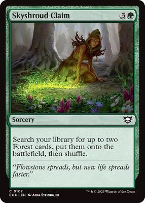 Skyshroud Claim card from Commander: Edge of Eternities