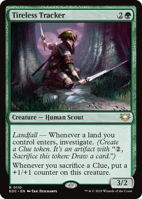 Tireless Tracker card from Commander: Edge of Eternities