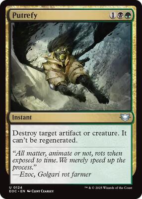 Putrefy card from Commander: Edge of Eternities
