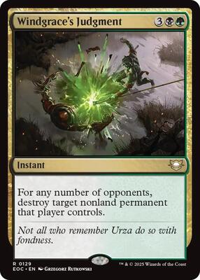 Windgrace's Judgment card from Commander: Edge of Eternities