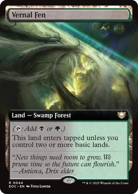 Vernal Fen (Extended Art) card from Commander: Edge of Eternities