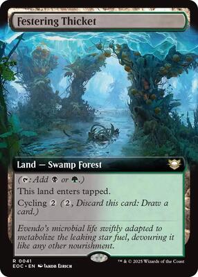 Festering Thicket (Extended Art) card from Commander: Edge of Eternities