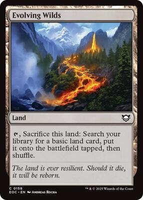Evolving Wilds card from Commander: Edge of Eternities
