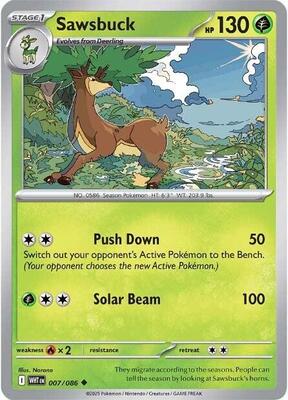 Sawsbuck card from SV: White Flare