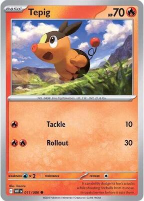 Tepig card from SV: White Flare