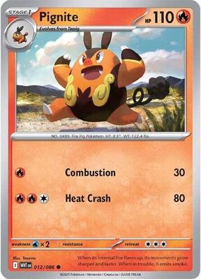 Pignite card from SV: White Flare