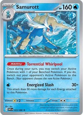 Samurott card from SV: White Flare