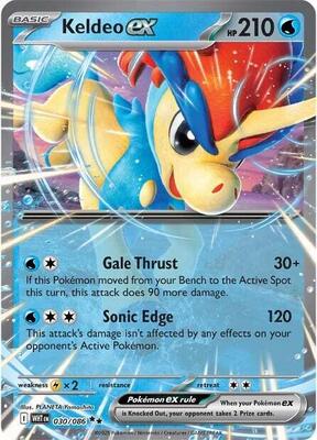 Keldeo ex card from SV: White Flare