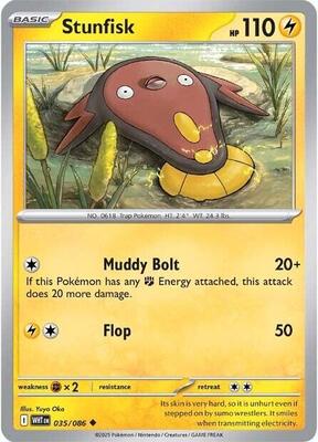Stunfisk card from SV: White Flare