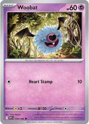 Woobat card from SV: White Flare
