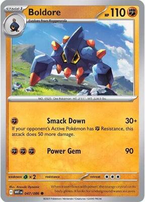 Boldore card from SV: White Flare