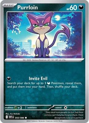 Purrloin card from SV: White Flare