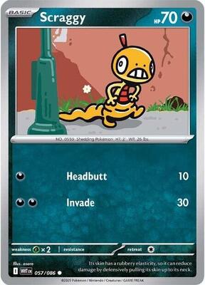 Scraggy card from SV: White Flare