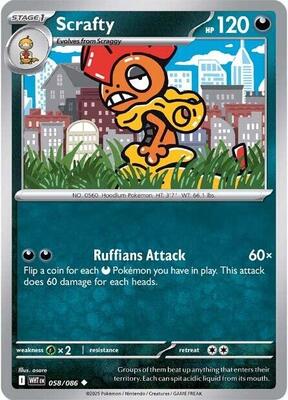 Scrafty card from SV: White Flare