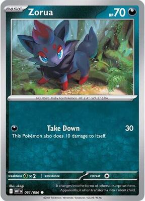 Zorua card from SV: White Flare