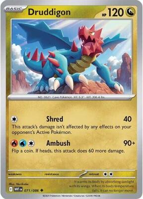 Druddigon card from SV: White Flare