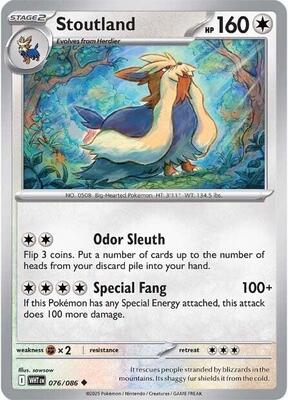 Stoutland card from SV: White Flare