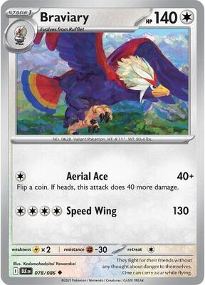 Braviary card from SV: Black Bolt
