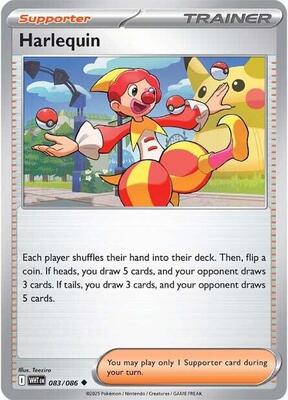 Harlequin card from SV: White Flare
