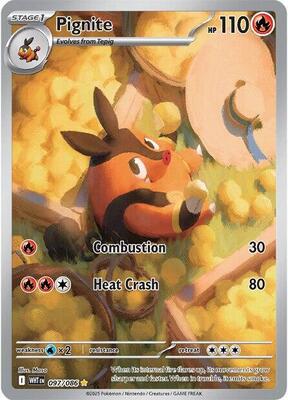 Pignite - 097/086 card from SV: White Flare