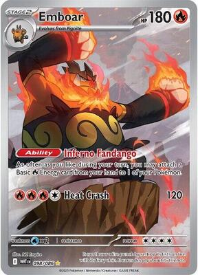 Emboar - 098/086 card from SV: White Flare