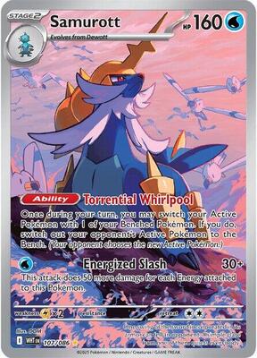 Samurott - 107/086 card from SV: White Flare