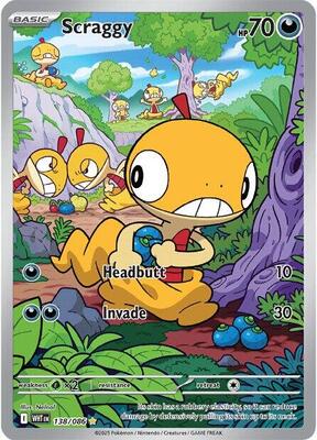 Scraggy - 138/086 card from SV: White Flare