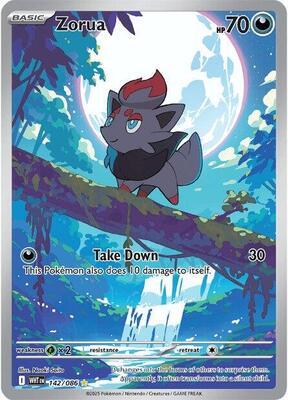 Zorua - 142/086 card from SV: White Flare