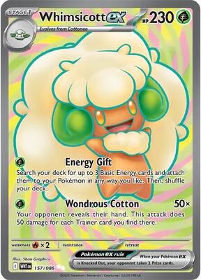 Whimsicott ex - 157/086 card from SV: White Flare
