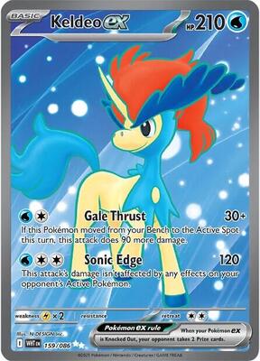 Keldeo ex - 159/086 card from SV: White Flare