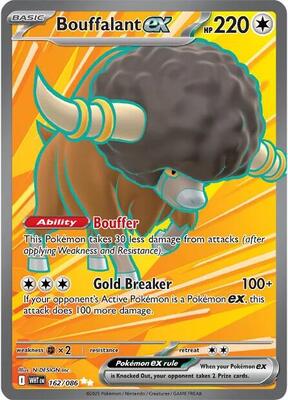 Bouffalant ex - 162/086 card from SV: White Flare
