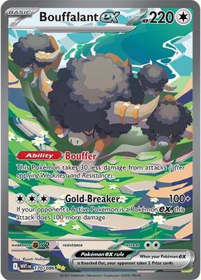Bouffalant ex - 170/086 card from SV: White Flare