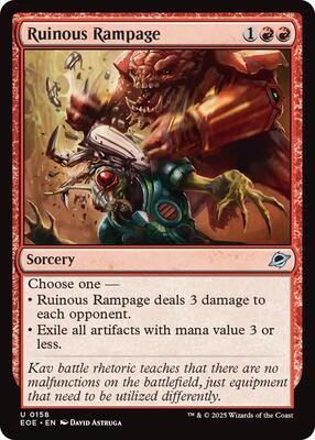 Ruinous Rampage card from Edge of Eternities