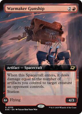 Warmaker Gunship (Extended Art) card from Edge of Eternities