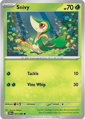 Snivy card from SV: Black Bolt