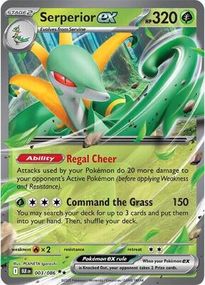 Serperior ex card from SV: Black Bolt