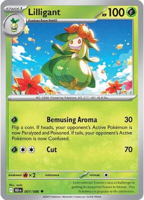 Lilligant card from SV: Black Bolt