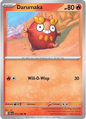Darumaka card from SV: Black Bolt