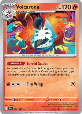 Volcarona card from SV: Black Bolt