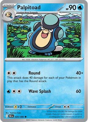 Palpitoad card from SV: Black Bolt