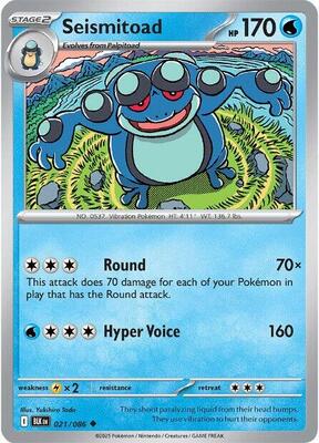 Seismitoad card from SV: Black Bolt
