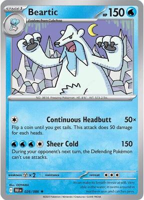 Beartic card from SV: Black Bolt